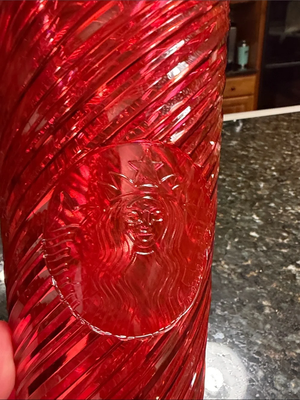 Starbucks holiday red swirl 24 oz tumbler NWT